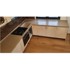 Blat bucatarie pe colt, chiuveta incorporat si picurator